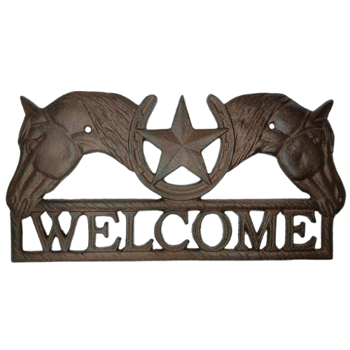 ADORNO DE PUERTA DE CABALLOS VINTAGE