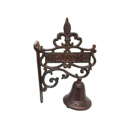 [LA927] CAMPANA DE PARED BIENVENIDOS VINTAGE